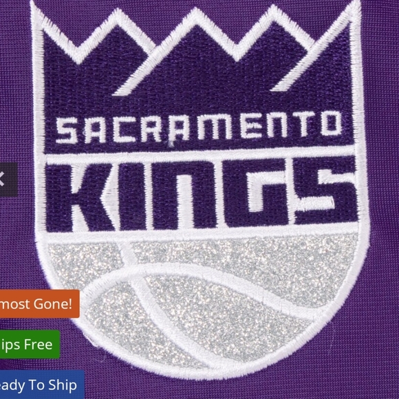 NWT Women's Sacramento Kings NBA Full Zip Up Track Suit Jacket Hoodie Coat L XL - Picture 6 of 9